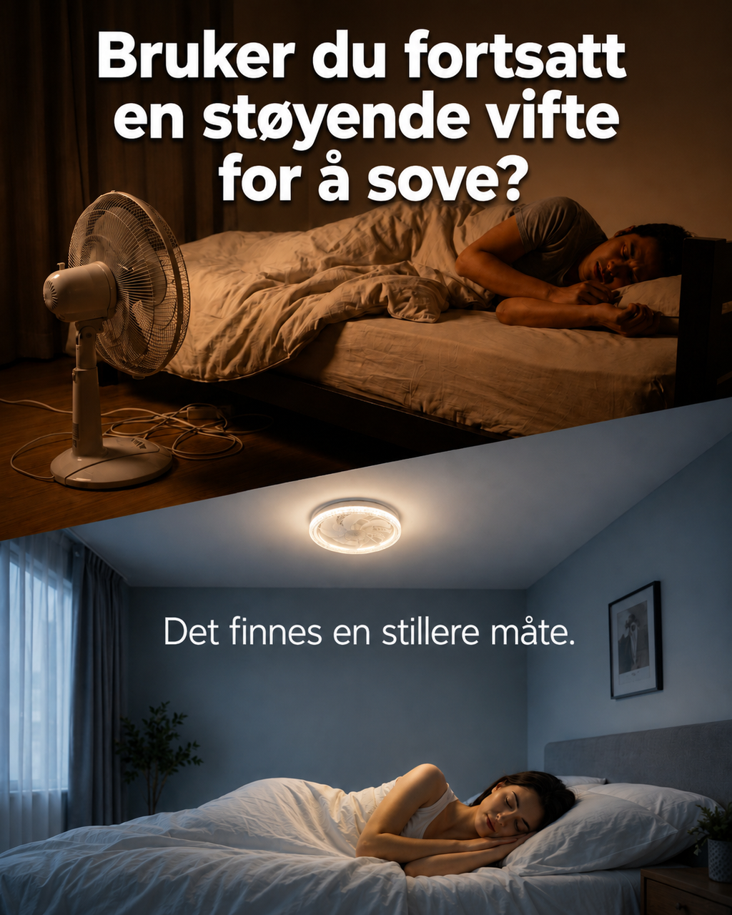 SilentBreeze AirGlow | 2-i-1 takvifte og belysning