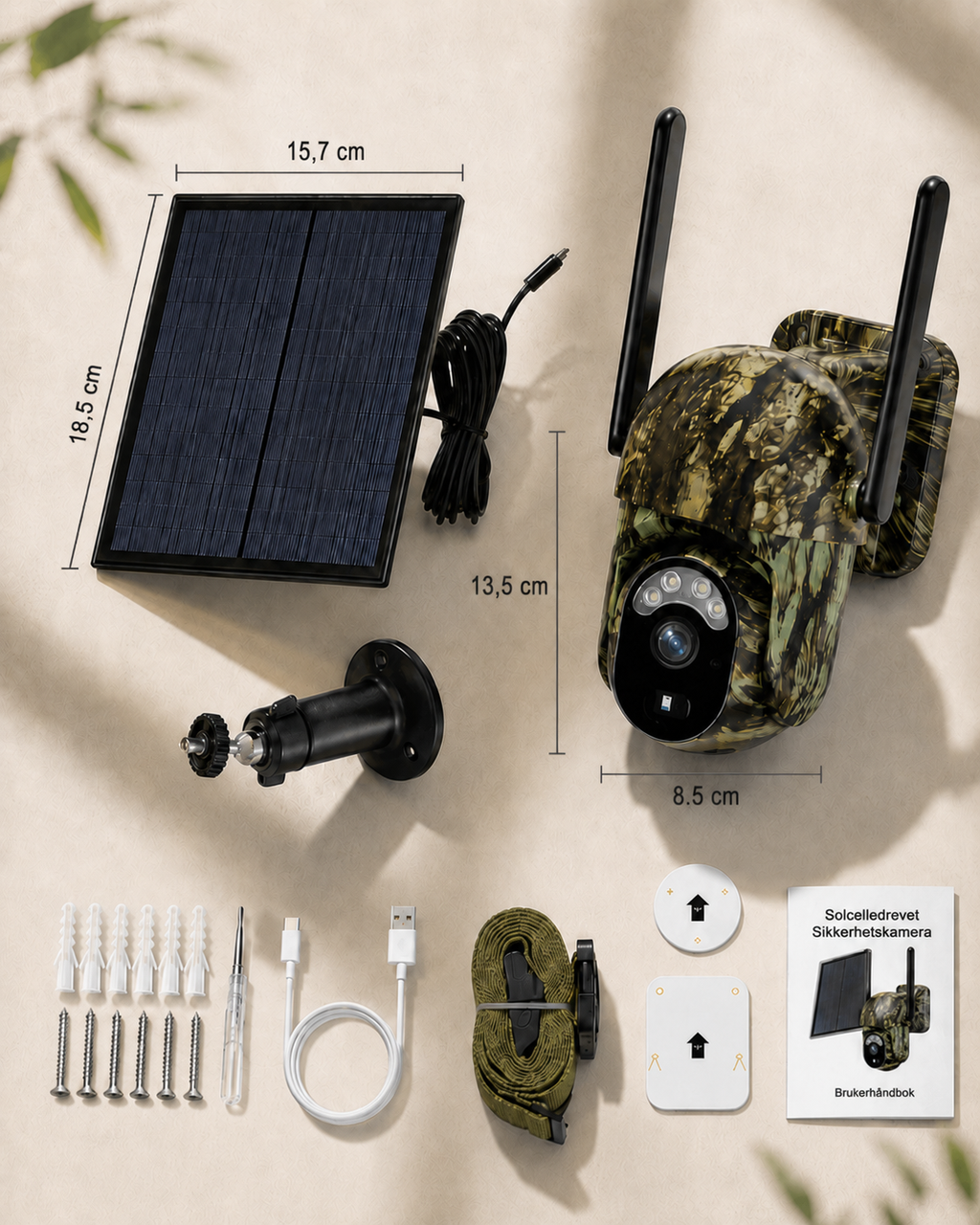 SolarWatch 360 Camo - Soldrevet trådløst overvåkningskamera
