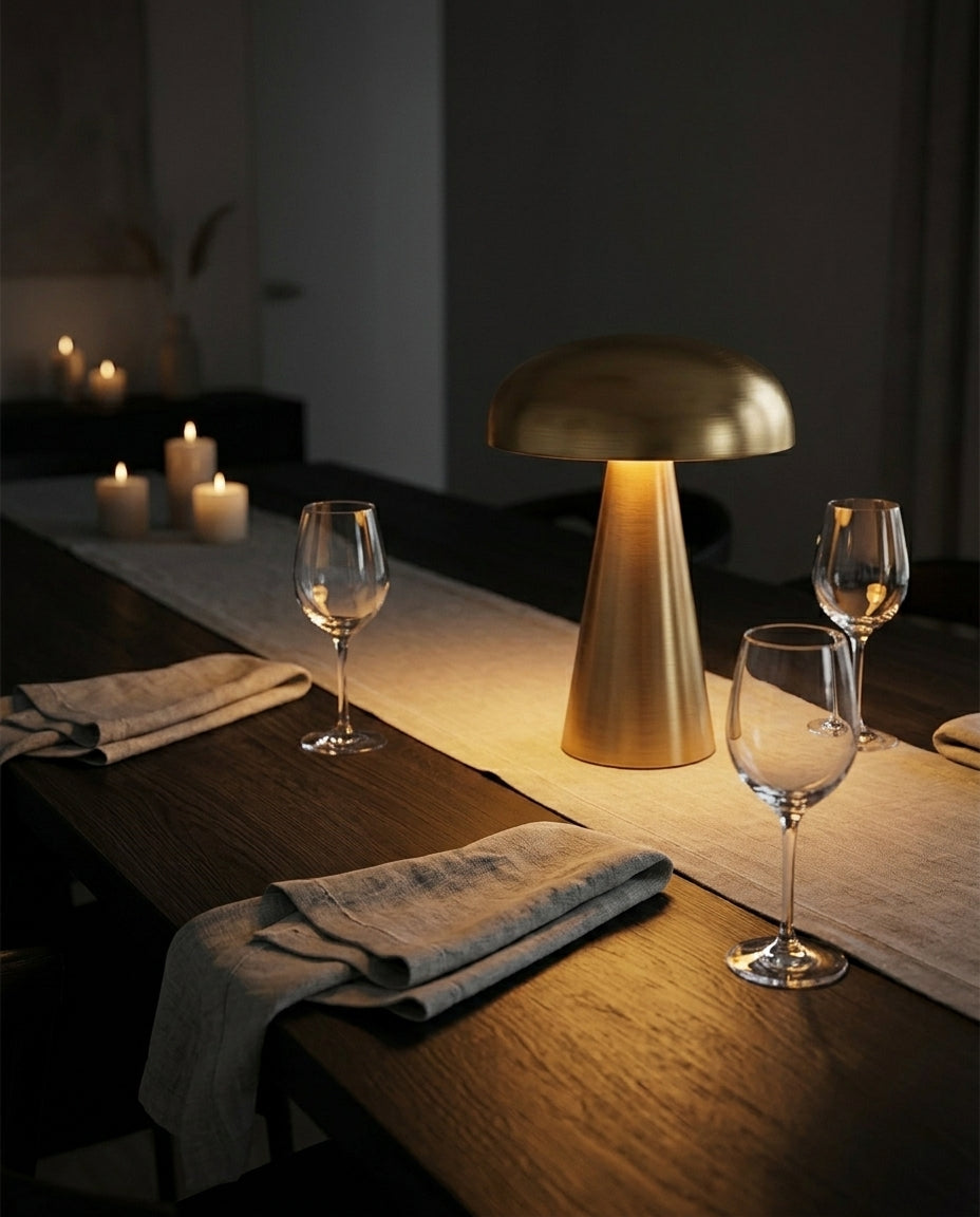 Trådløs Bordlampe – Dempbar Batterilampe | Aurum Glow
