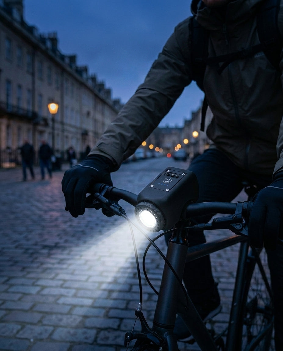 StreetGuard Cycle Beacon | 110 dB horn og COB-frontlys i ett