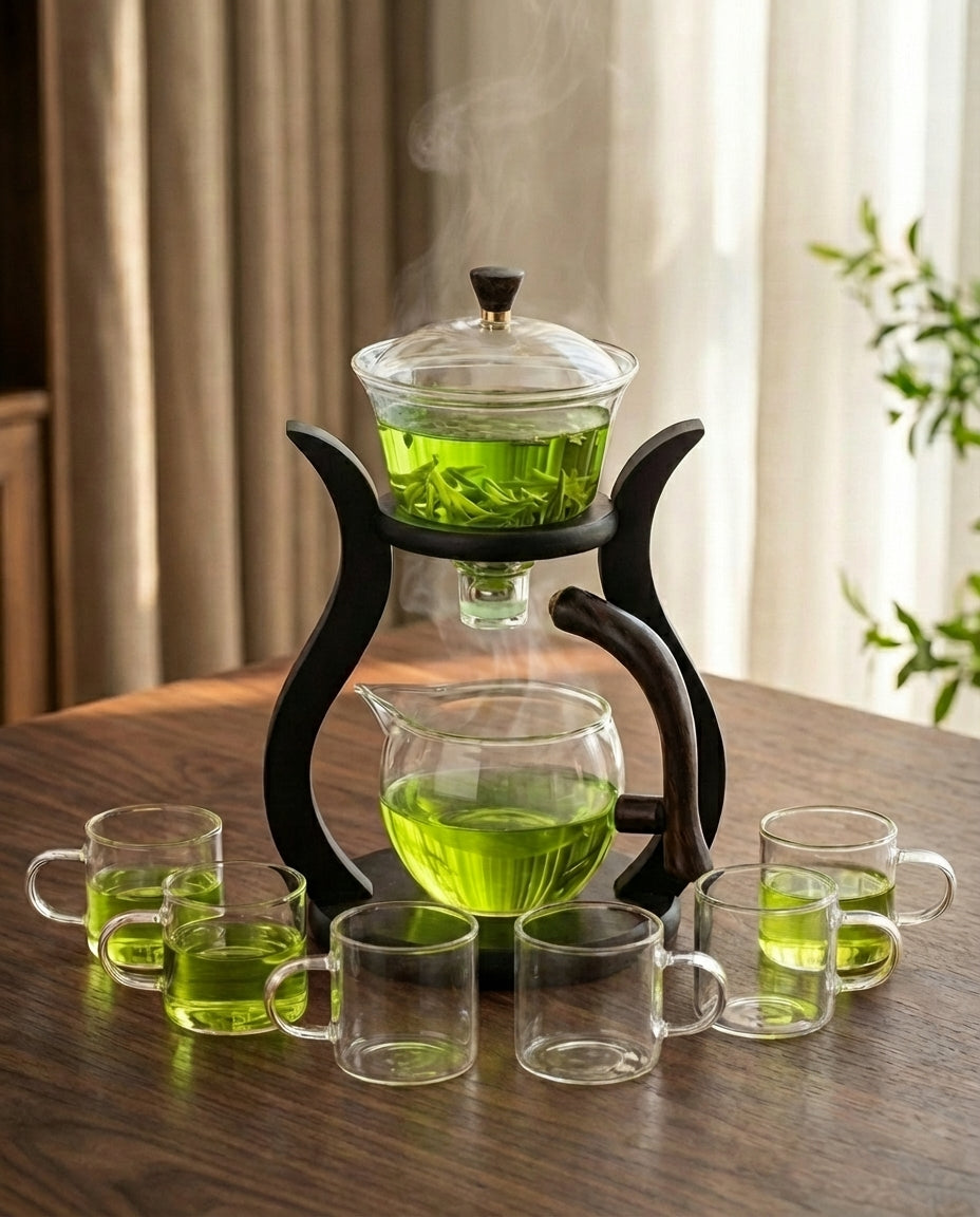 Helle-over glassepottesett | Magnetisk infuser og dryppstyring