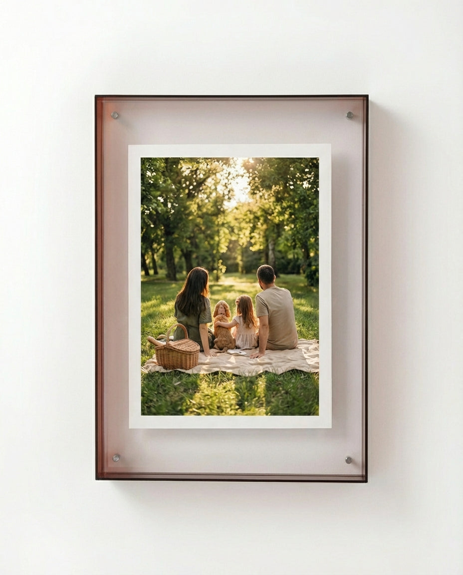 Farget akryl fotoramme | Moderne minimalistisk design