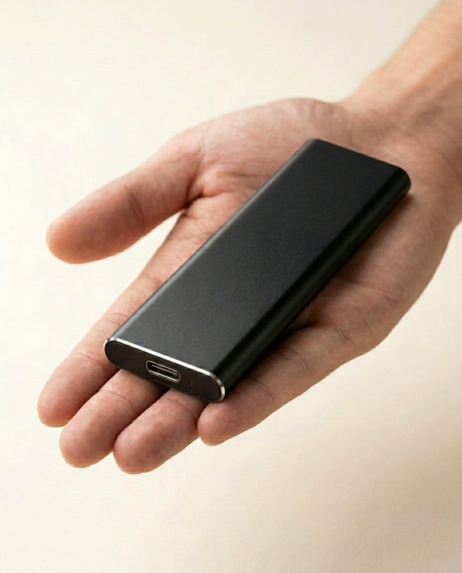 4TB Bærbar SSD | SlimVault USB-C Ekstern Harddisk