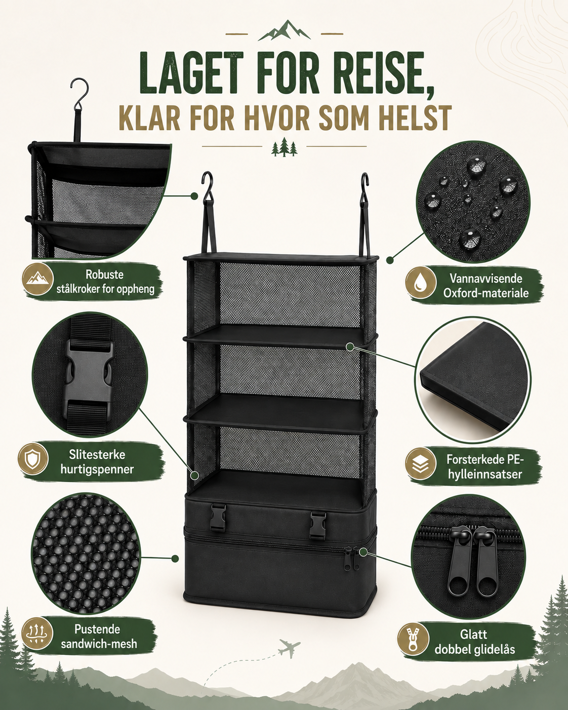 FoldAway Reisehylleorganisator