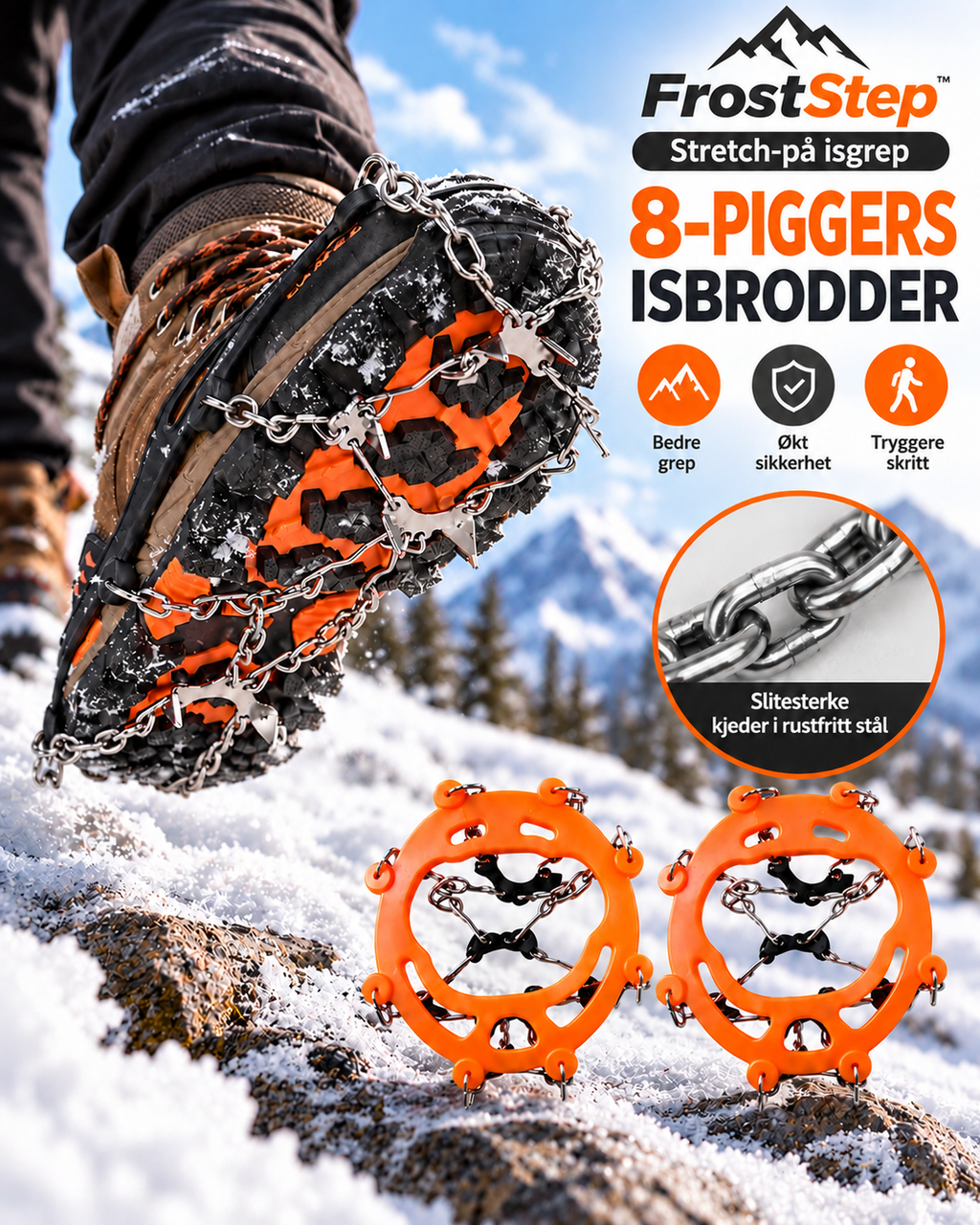 FrostStep – elastiske brodder