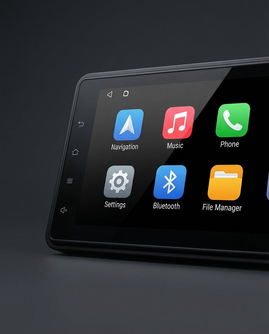Dobbel-DIN Android-bilradio | GPS, BT og appbutikk