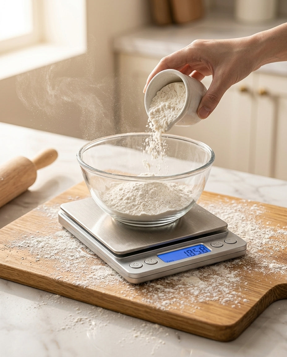 Digital kjøkkenvekt | Rustfritt stål | 0,1g–3kg