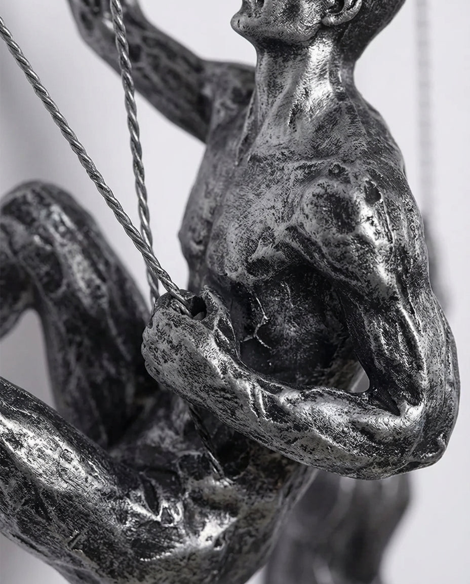 Klatremann veggskulptur – 3-delers resin veggkunstsett