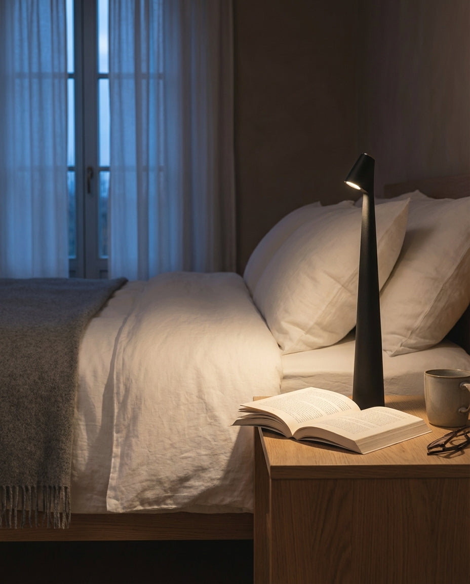 Trådløs LED-bordlampe | Nordisk design | Berøringsdimmer