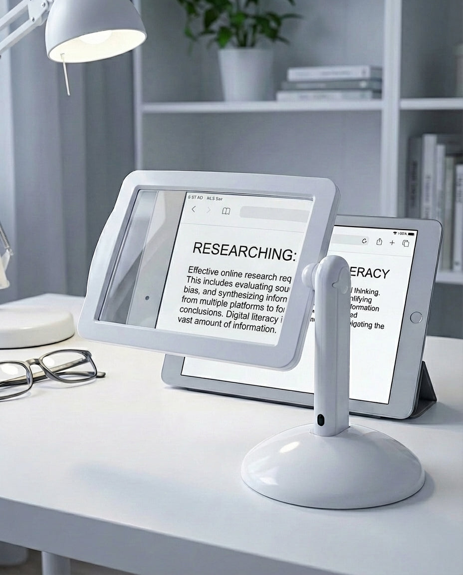 Sidemagnifiserer med LED-lys | ClaraVision stativmagnifiserer