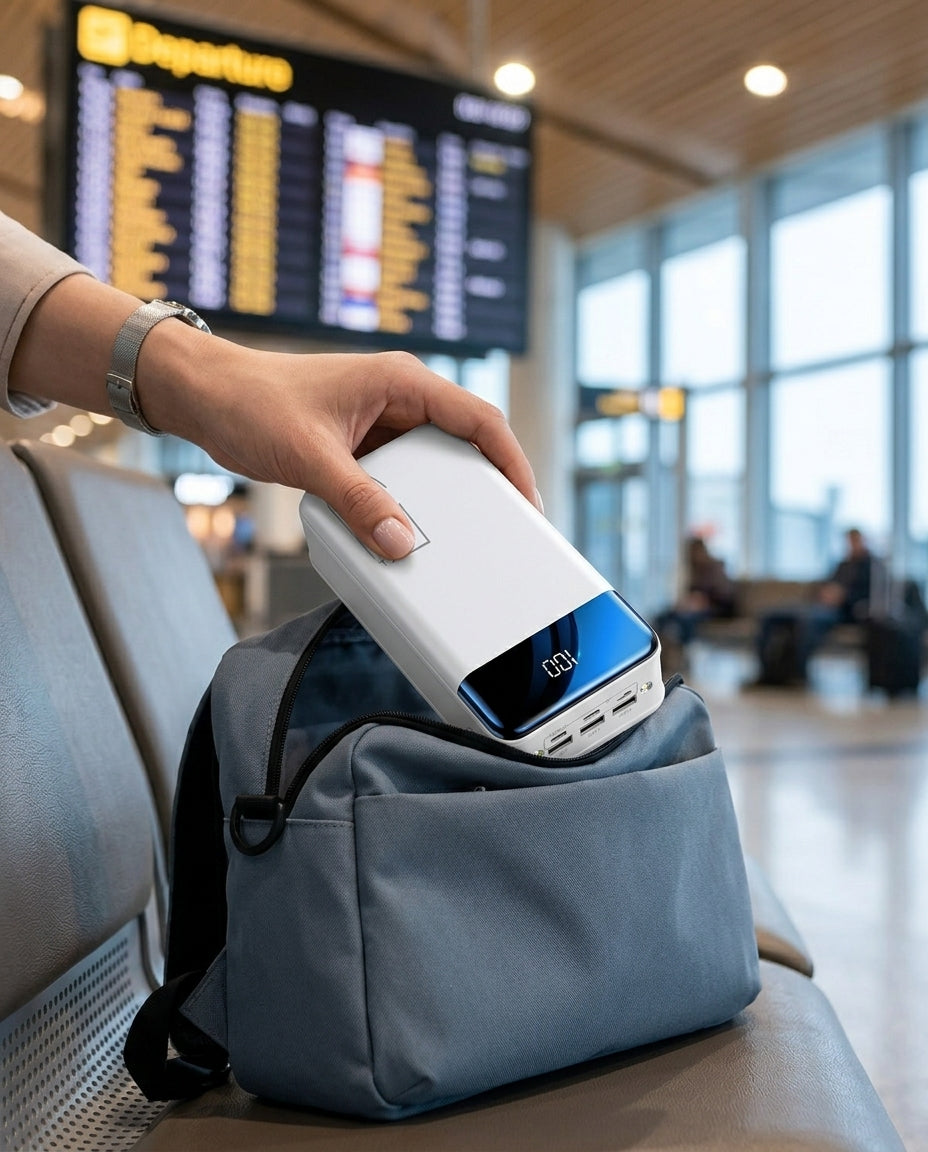 50 000 mAh powerbank | Hurtiglading – Mobil, nettbrett & laptop