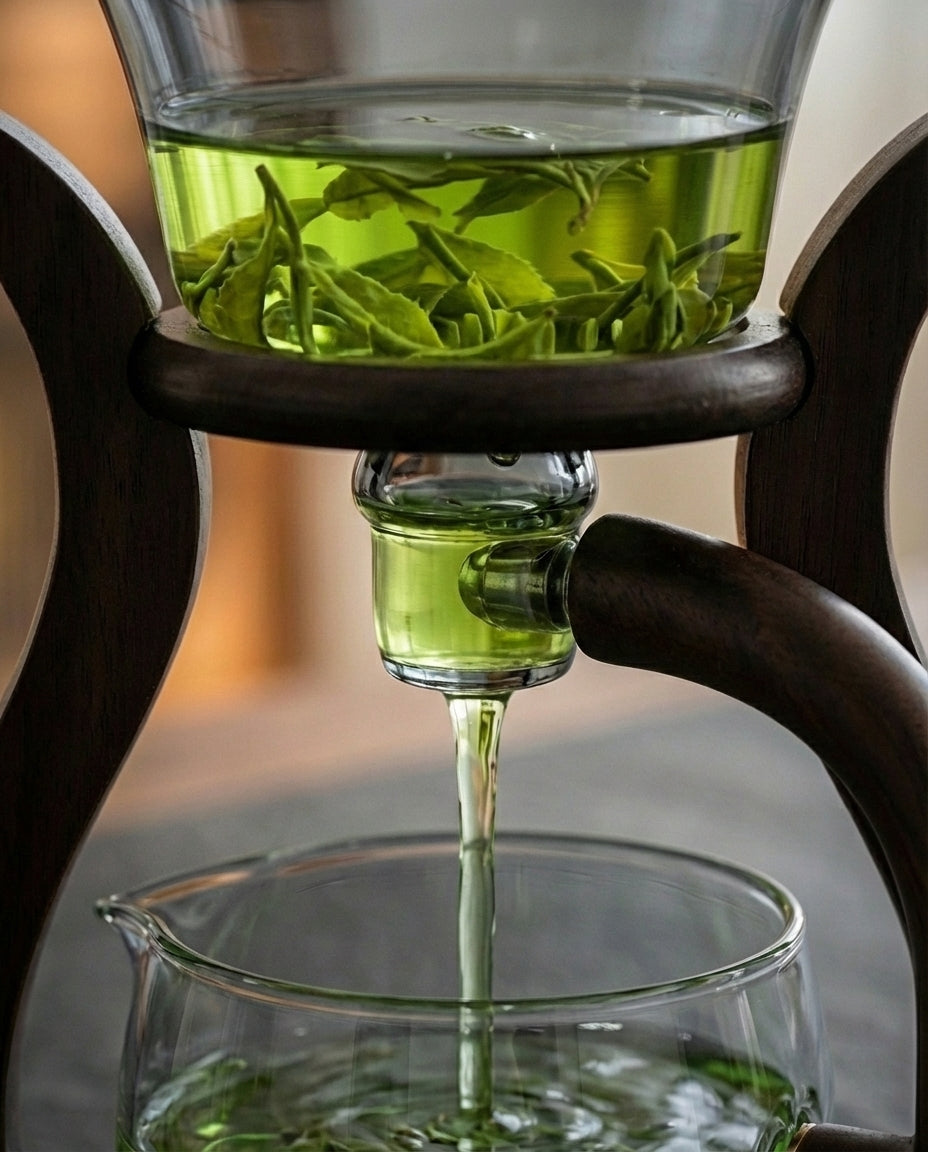 Helle-over glassepottesett | Magnetisk infuser og dryppstyring