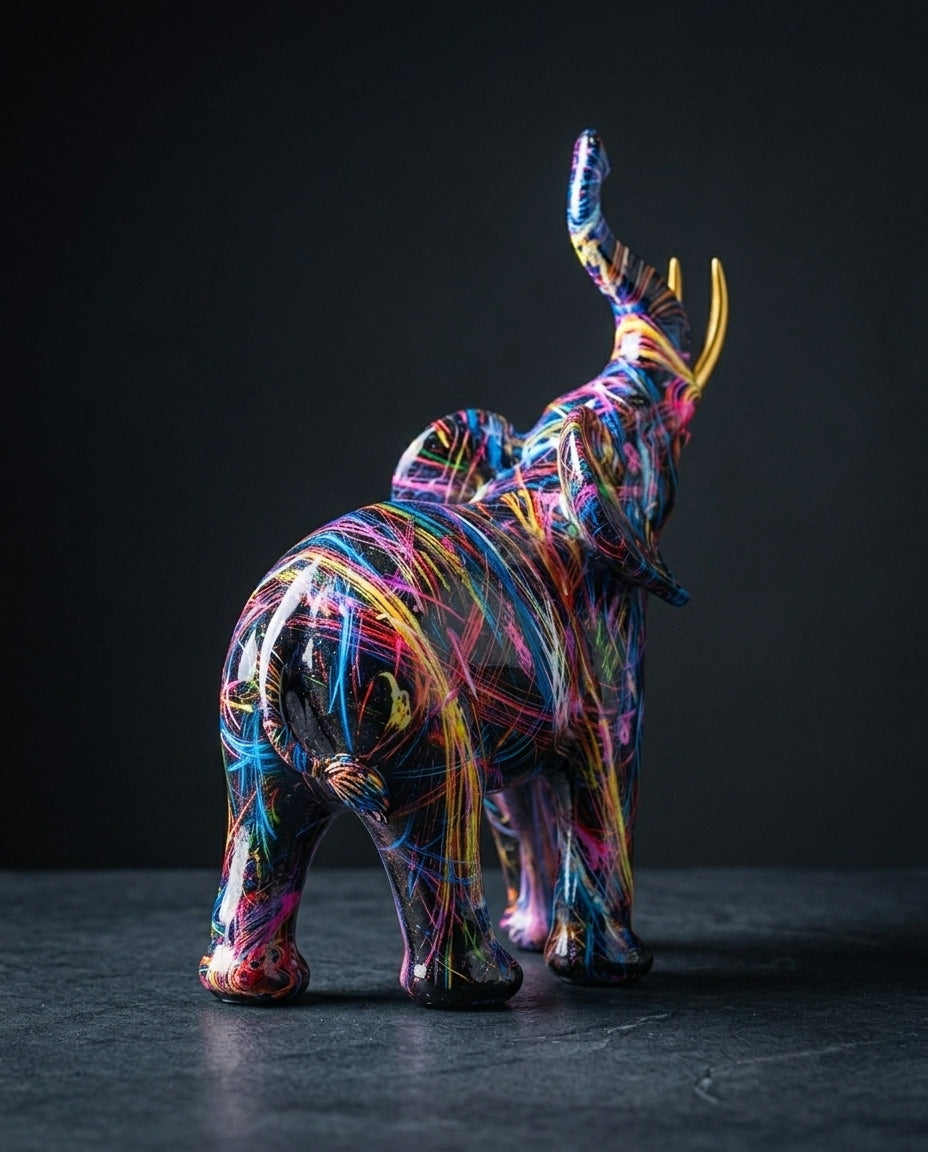 Graffiti-elefantfigur | Urban kunst til hjemmet