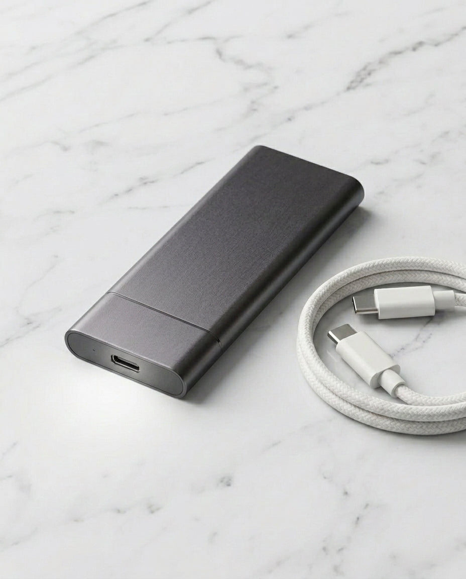 2TB Bærbar SSD USB 3.1 | Lynrask Ekstern Harddisk