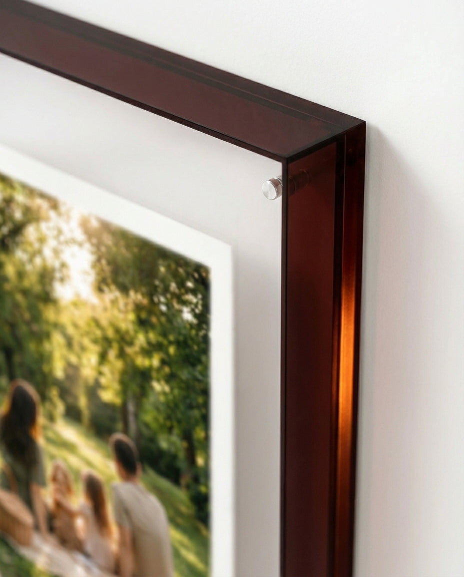 Farget akryl fotoramme | Moderne minimalistisk design
