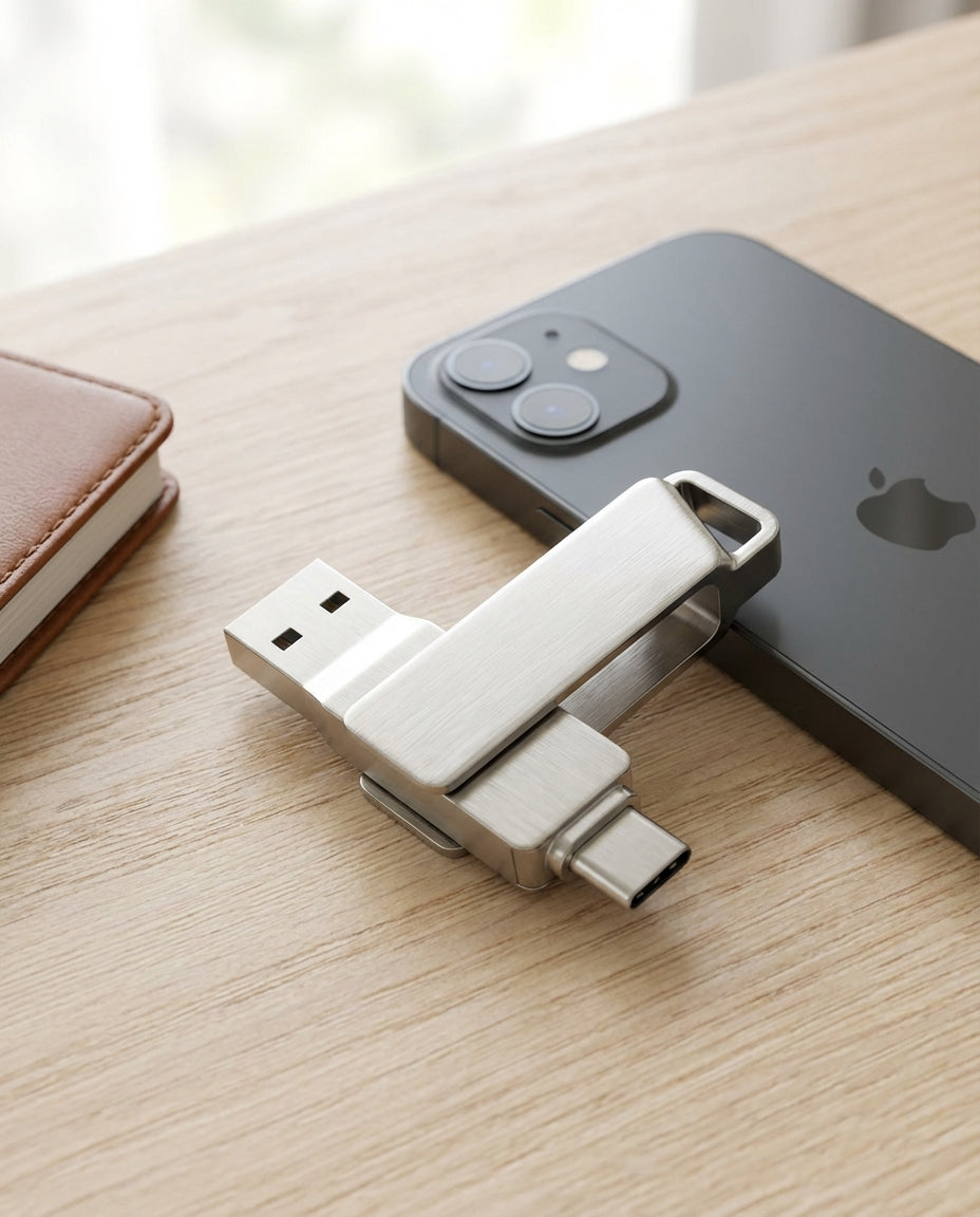 VaultDrive SwiftVault | USB-minnepinne — USB-C & USB-A