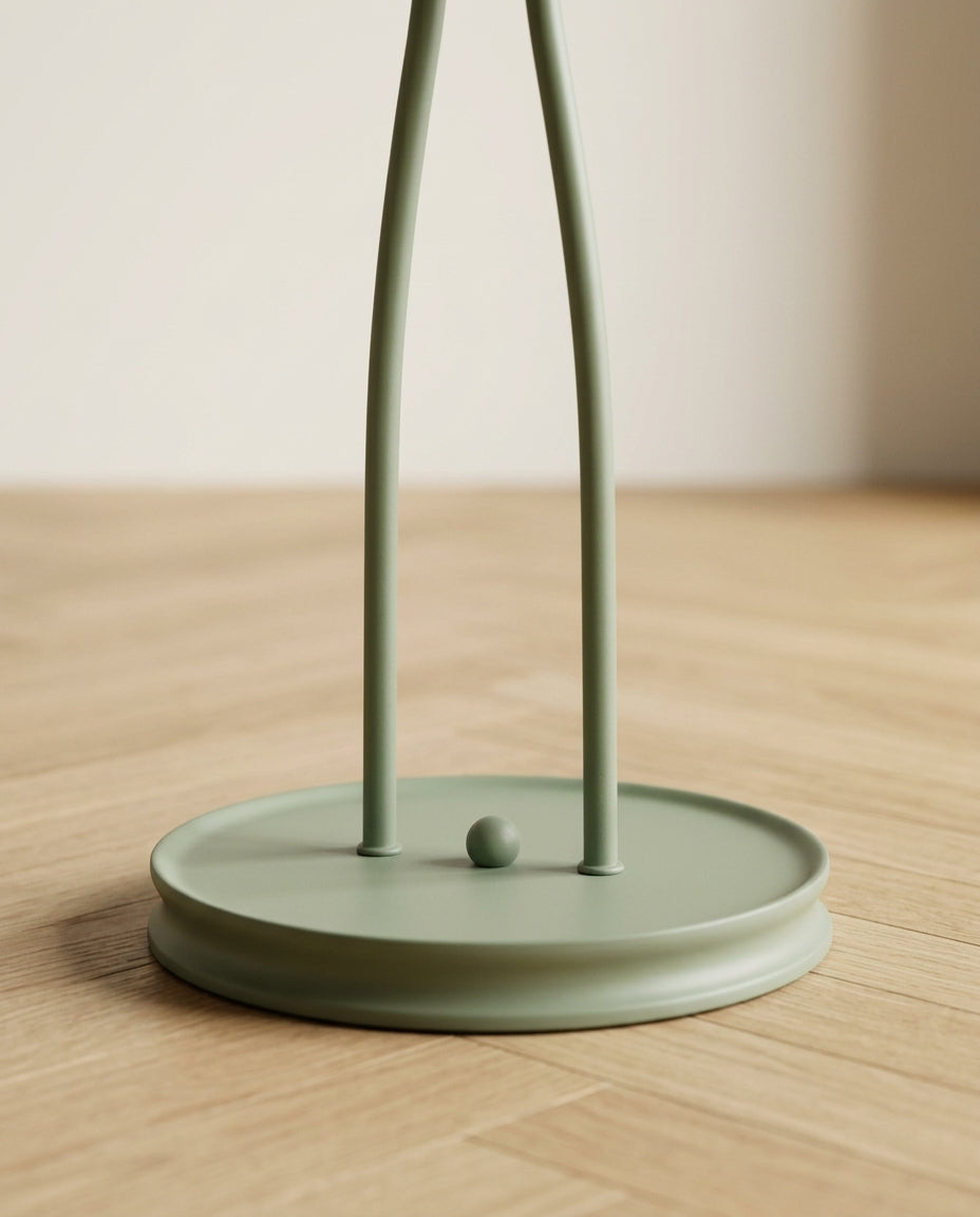 LED-gulvlampe blomsterdesign | Mattegrønn finish