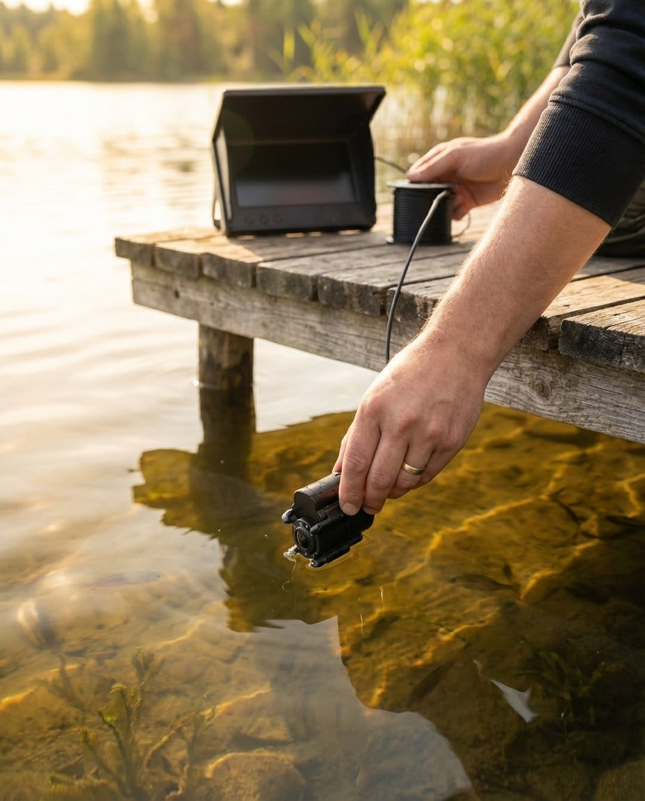 Undervanns fiskekamera | 30m kabel og innebygd LED
