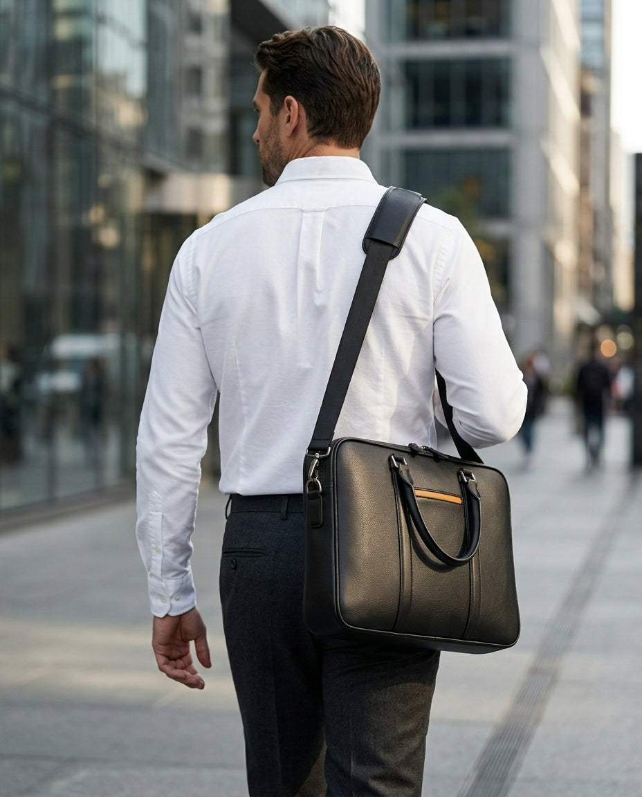 Skinnveske for laptop crossbody | Meridian Tote