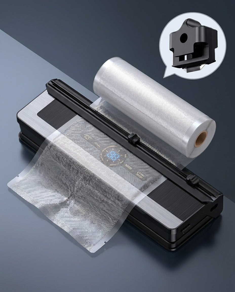 8-i-1 Vakuumforsegler med innebygd kutter | FreshLock Pro