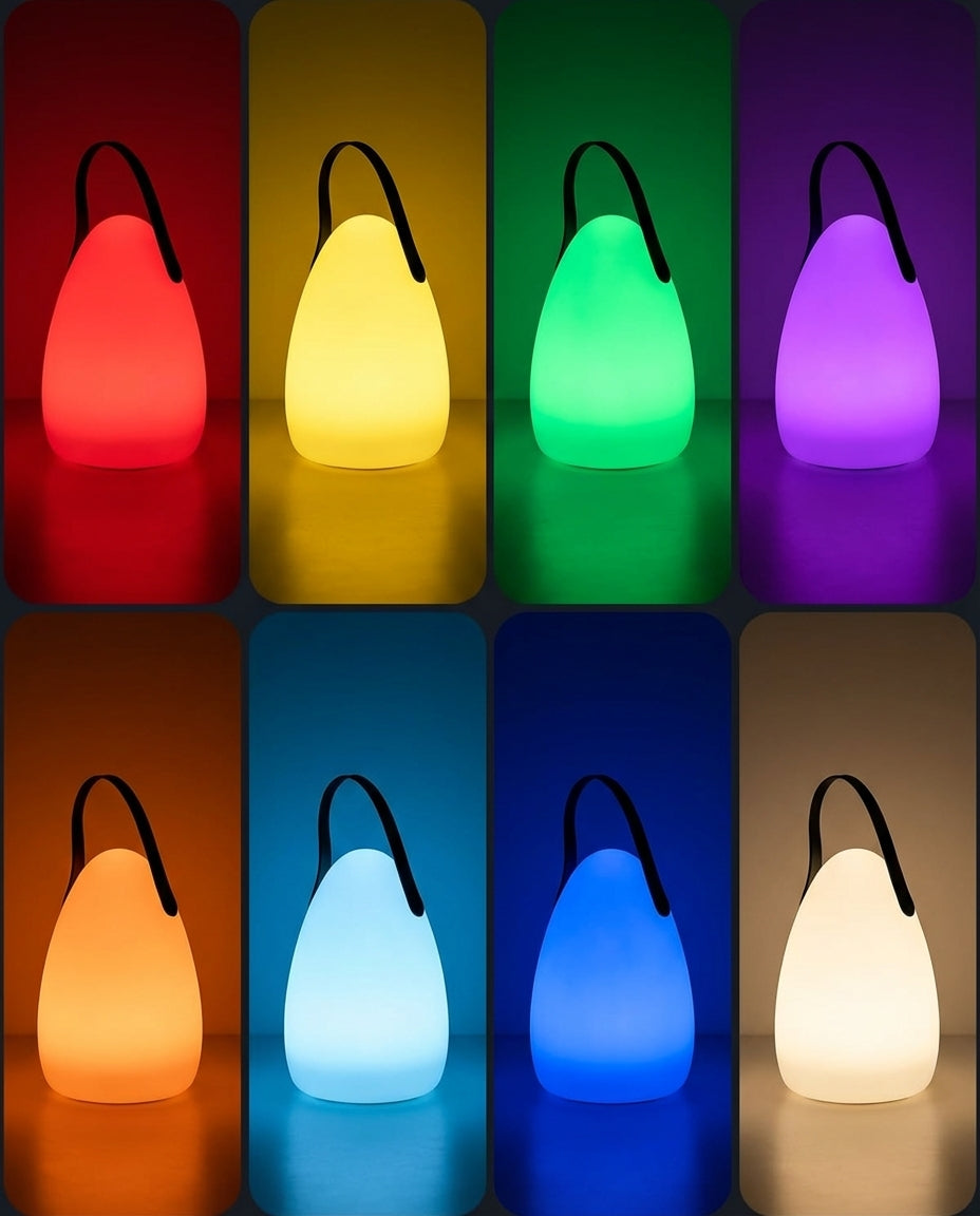 Ledningsfri utendørslampe | Vanntett, fargebyttende