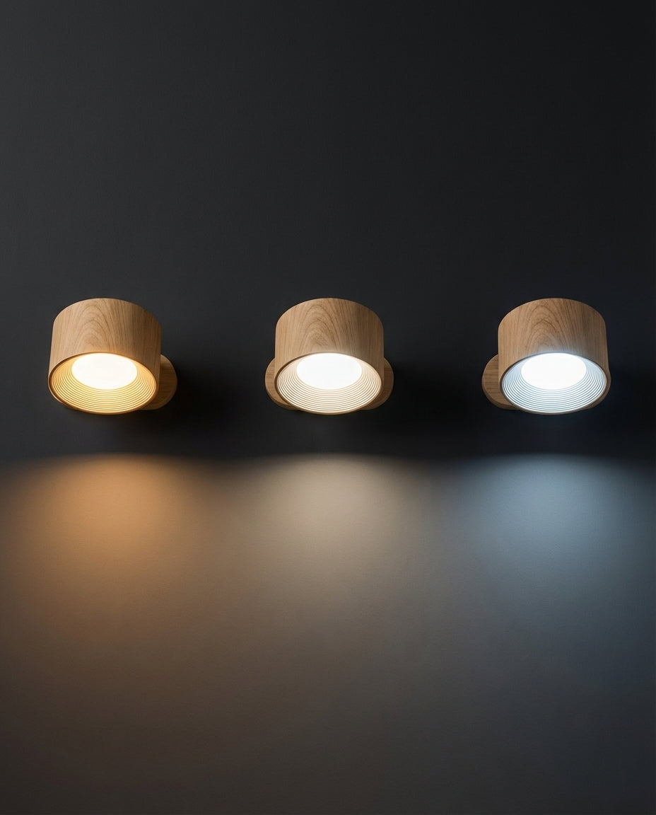 Trådløs oppladbar vegglampe | 360° Dempbar spotlight