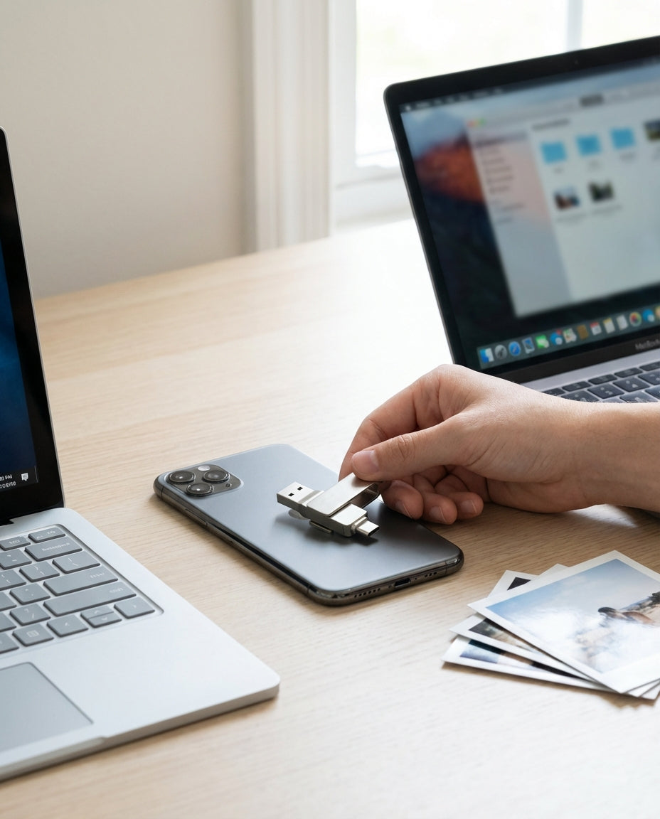 VaultDrive SwiftVault | USB-minnepinne — USB-C & USB-A
