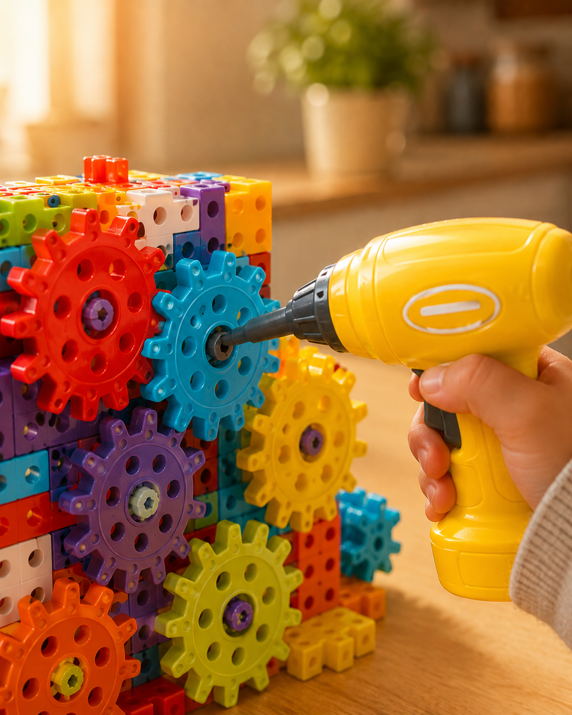 Gearo | Montessori 3D-tannhjul og puslespillbyggesett