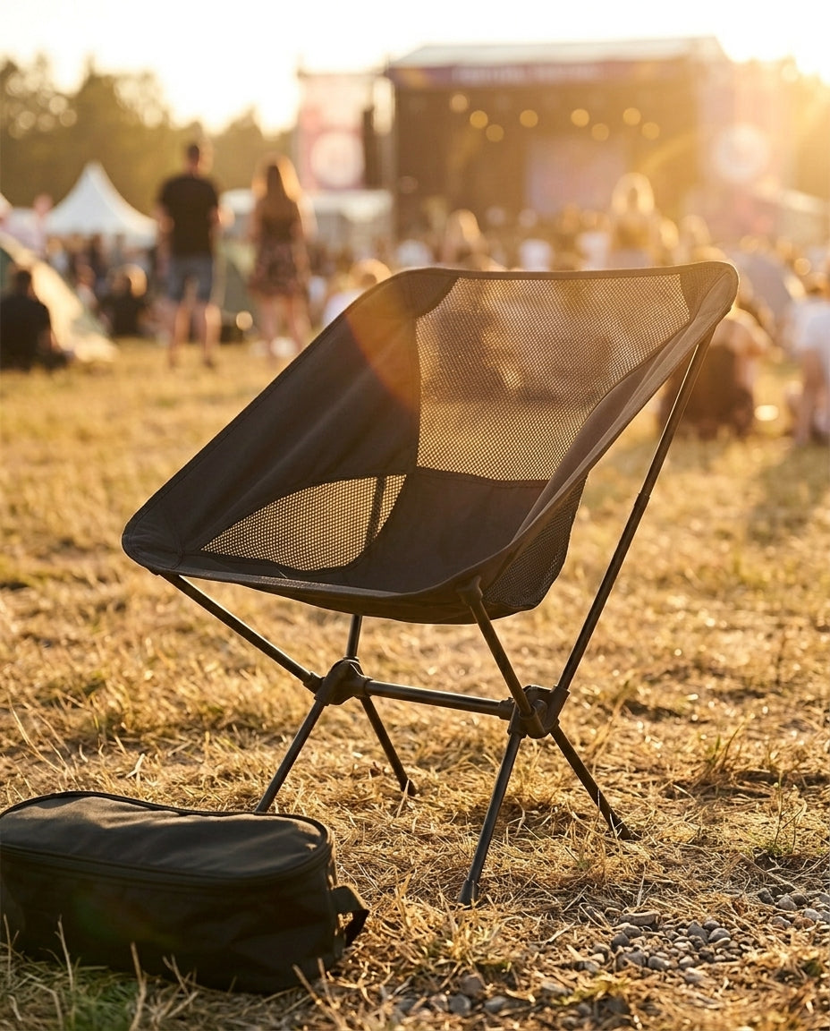 Sammenleggbar campingstol | Lett ryggsekk-stol til strand