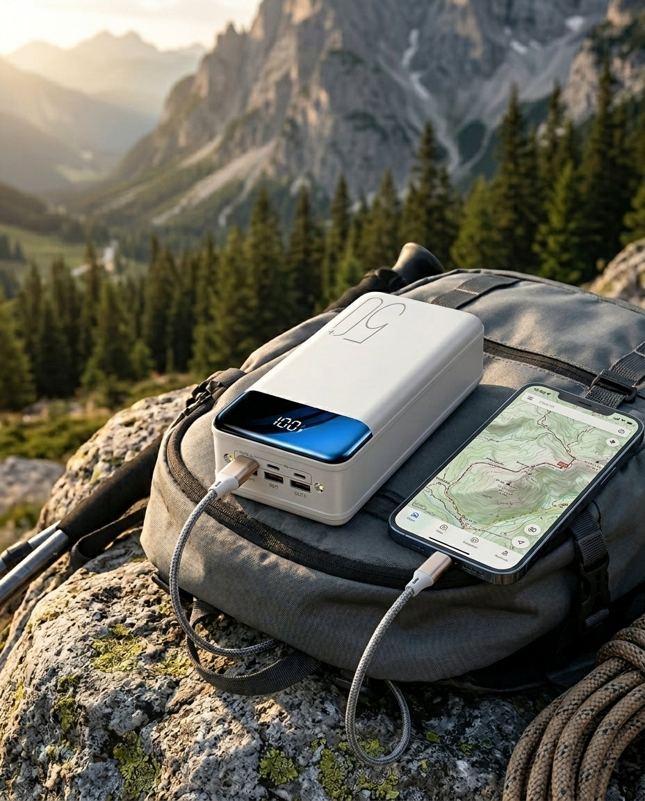 50 000 mAh powerbank | Hurtiglading – Mobil, nettbrett & laptop