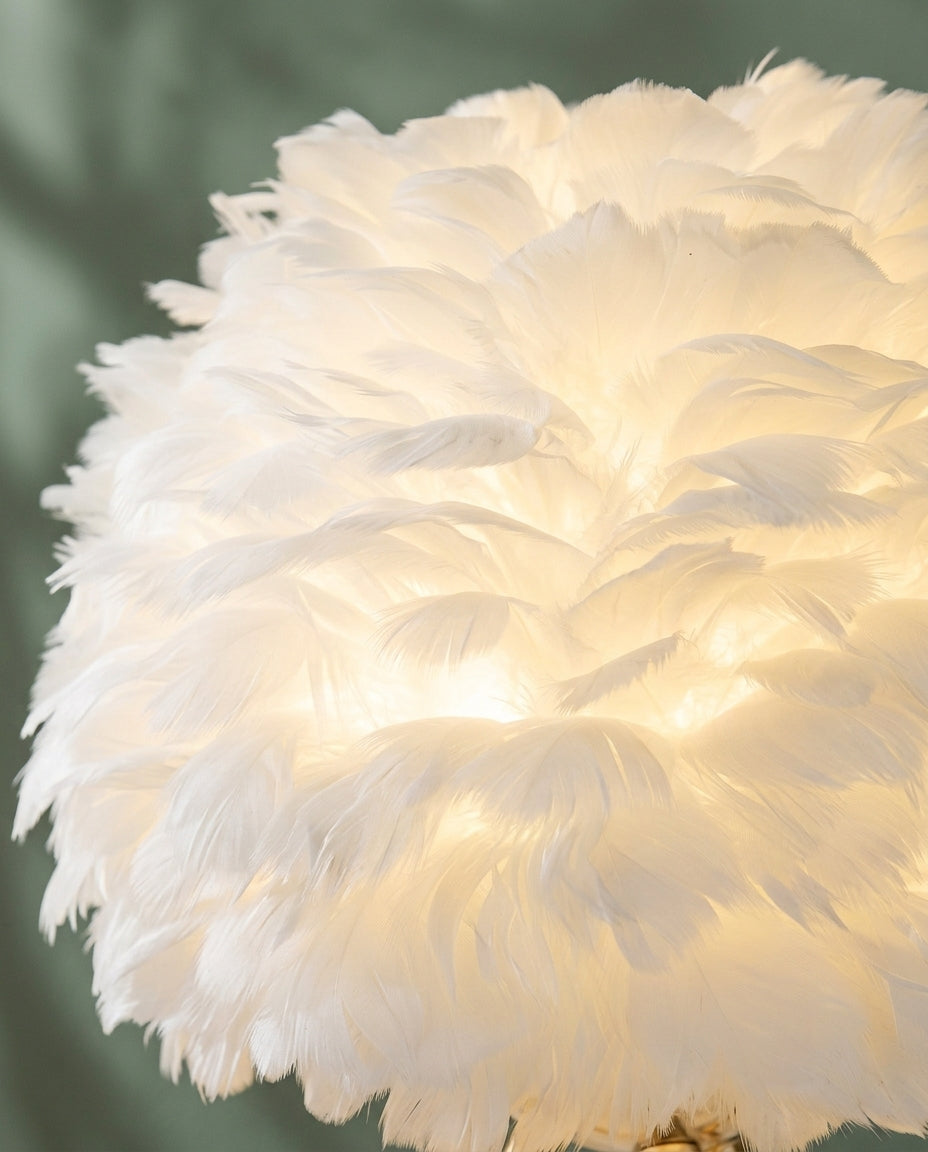 Fjærlampe | Plume – Bordlampe med Stativ