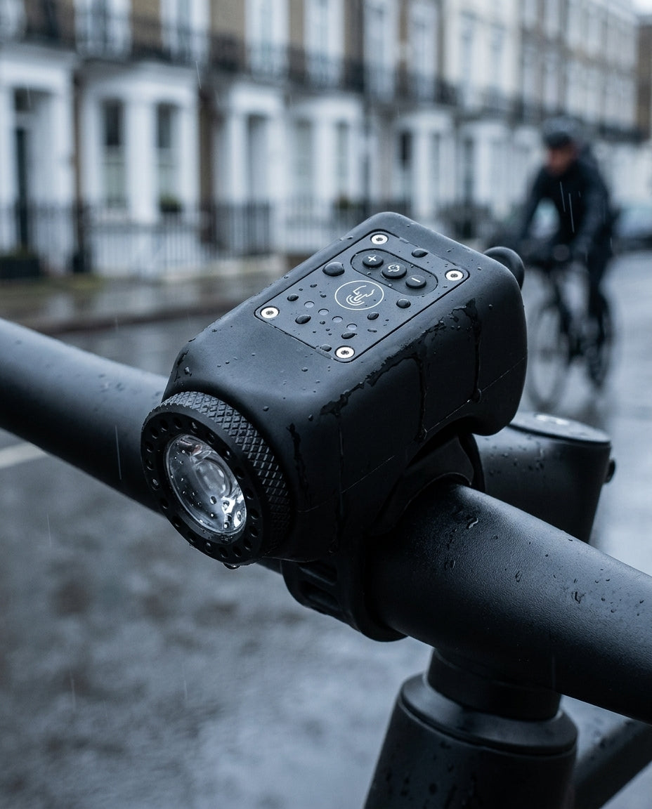 StreetGuard Cycle Beacon | 110 dB horn og COB-frontlys i ett