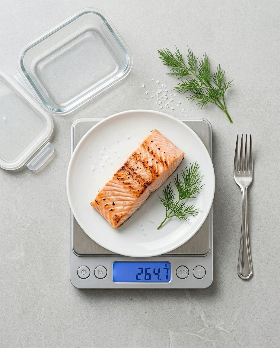 Digital kjøkkenvekt | Rustfritt stål | 0,1g–3kg