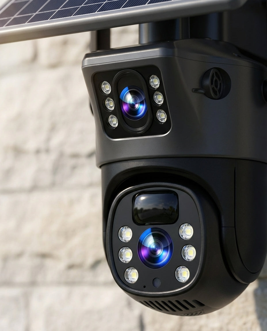 Tradlos 4K Sikkerhetskamera med Solpanel | SolarVision Pro