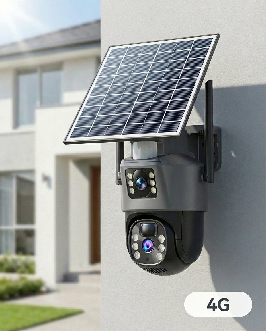 Tradlos 4K Sikkerhetskamera med Solpanel | SolarVision Pro