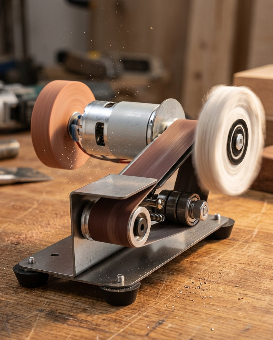 Precision Bench Trio — 3-i-1 slipe- og poleringsmaskin