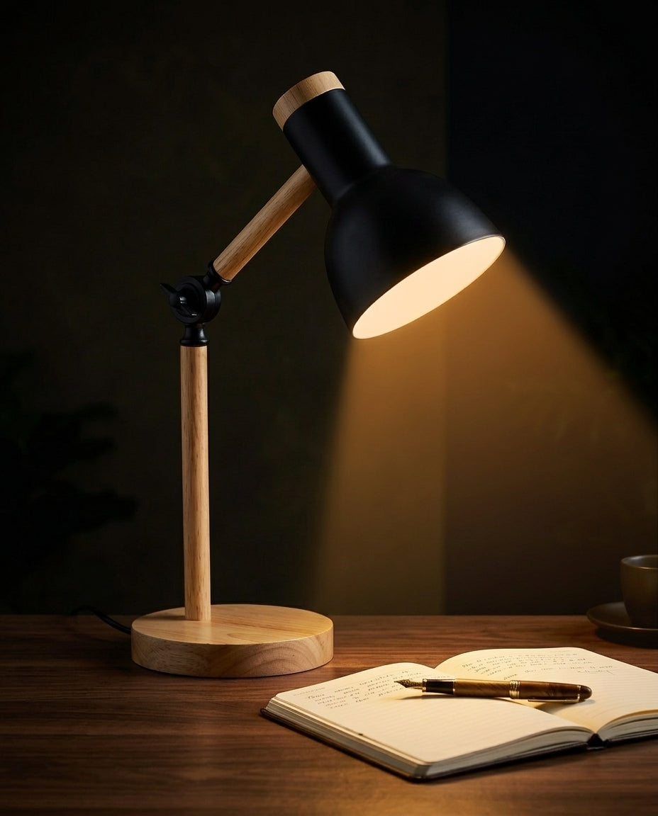 Nordisk LED-skrivebordslampe – Justerbar arm & berøringsdimmer