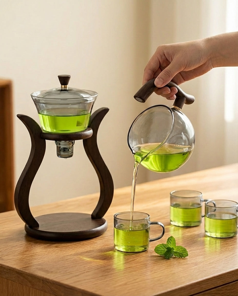 Helle-over glassepottesett | Magnetisk infuser og dryppstyring