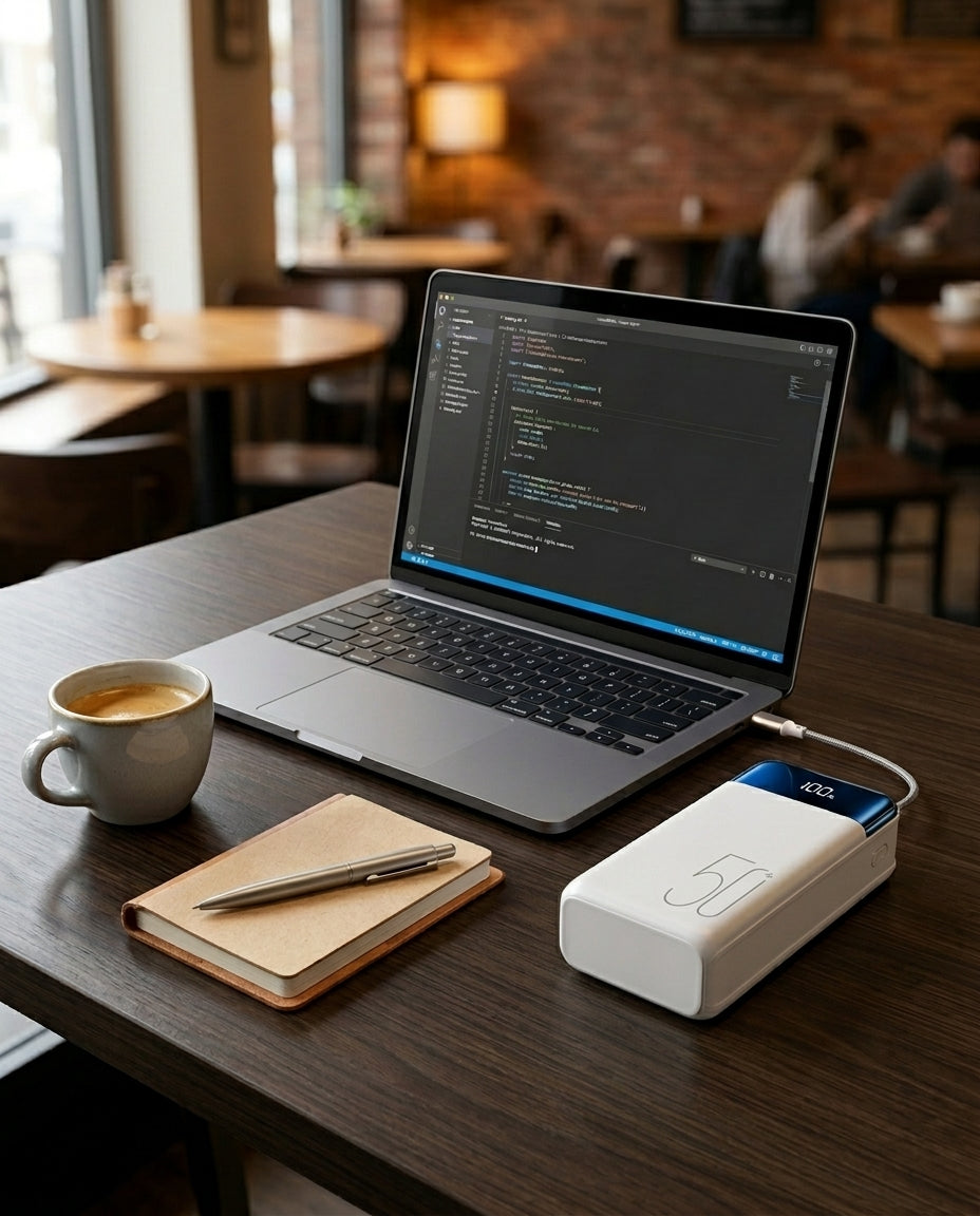 50 000 mAh powerbank | Hurtiglading – Mobil, nettbrett & laptop