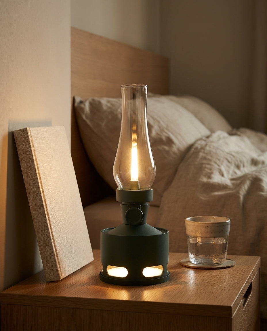 Oppladbar vintage LED-lykt – WickGlow | USB-C