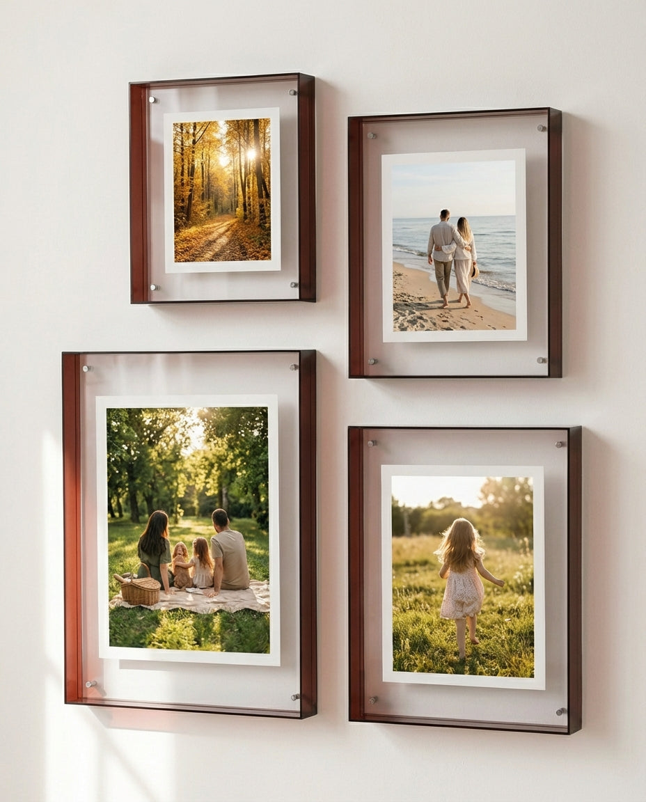 Farget akryl fotoramme | Moderne minimalistisk design