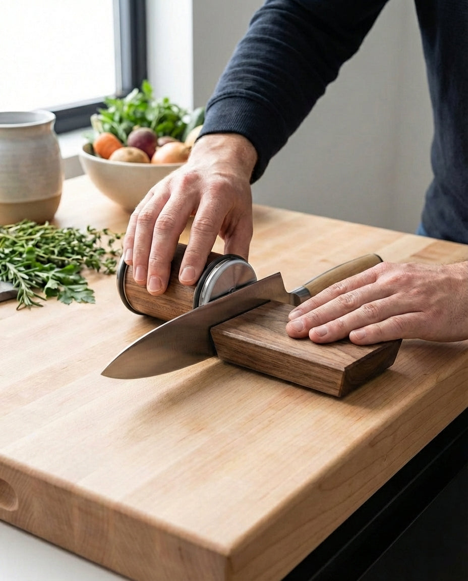 THE ROLLING EDGE | Rullende knivsliper med diamantskive