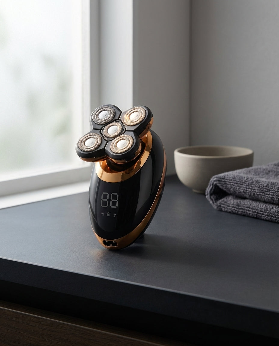 Roterende barbermaskin herre – vanntett trådløs trimmer