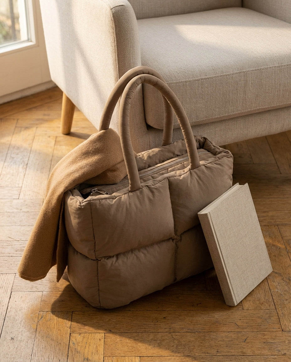 Puffer-skulderveske | Lett for hverdagen – Cloud