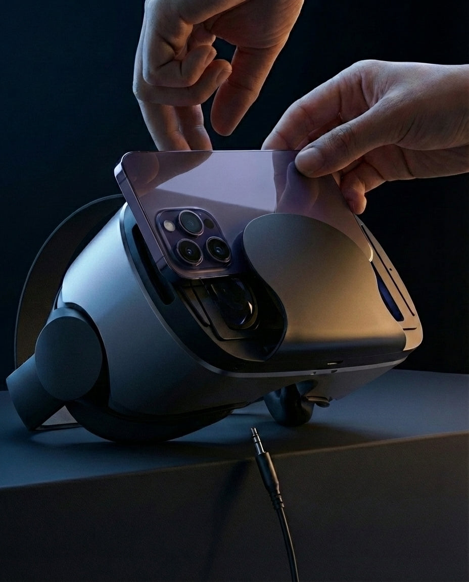 VR-headset med innebygde hodetelefoner | ImmersaView Pro
