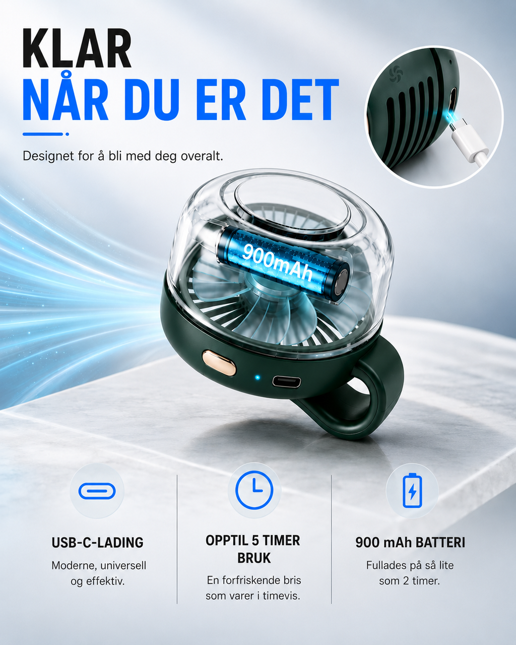 Breeze Clip Personal Cooling Fan