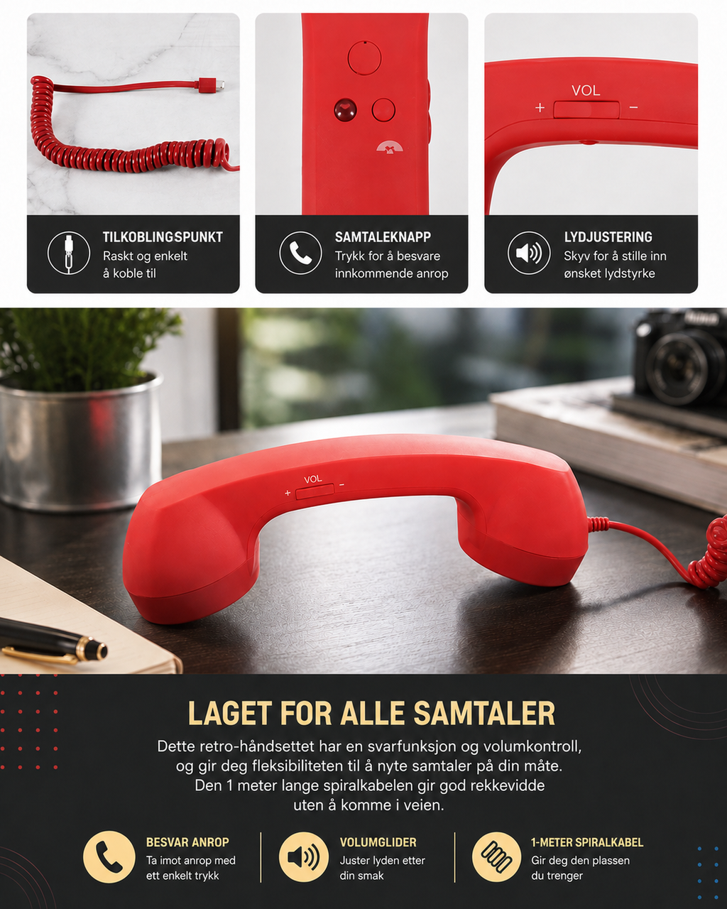 EchoLine Retro-håndsett