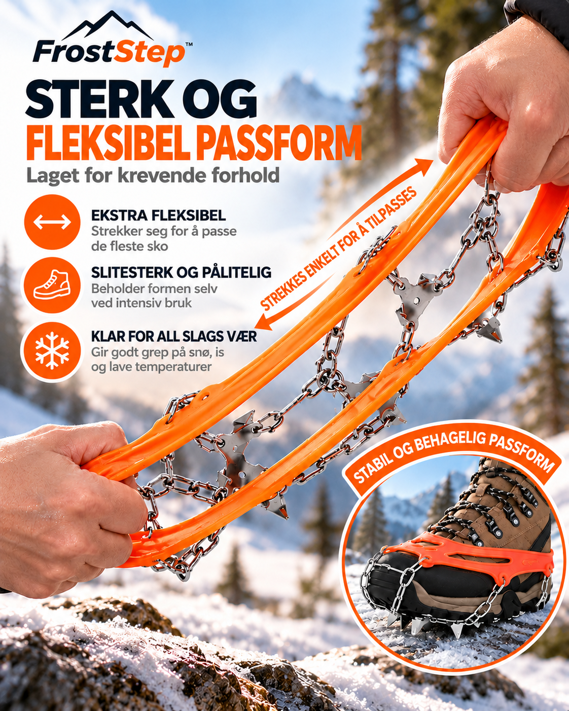 FrostStep – elastiske brodder
