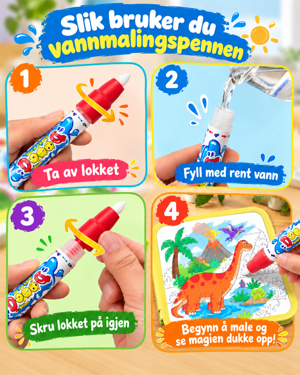 AquaBloom – vannmalebøker for de minste