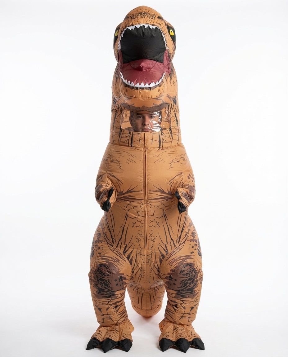 Oppblåsbart T-Rex-kostyme – Barn og voksne | 2 størrelser